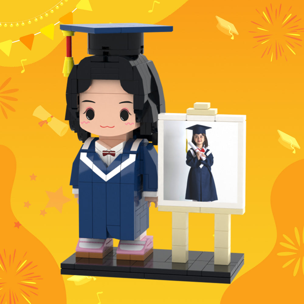 Graduation Gifts for Kids Full Body Custom 1 Person Brick Figures Custom Brick Figures with Frame