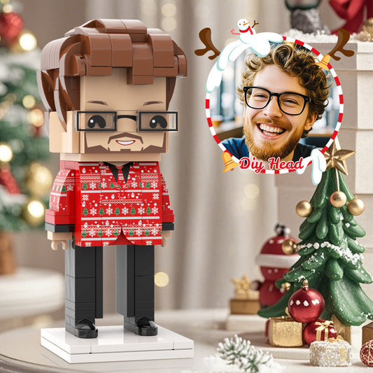 DIY Head Custom Brick Figure Christmas Lovely Gift For Boyfriend On X-Mas Day