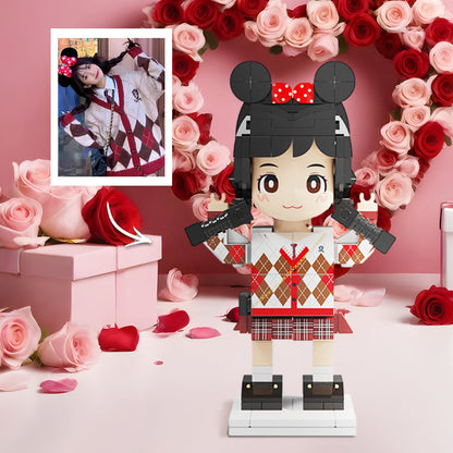 Duddu Brick Figures Surprise Gifts: Customized single-person Duddu Brick Figures couple photo customization, DIY Duddu Brick Figures ornaments for boyfriends, girlfriends, or creative gifts for couples.