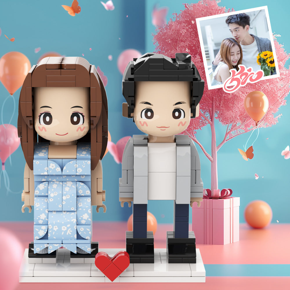 Surprise Gifts with Two Duddu Brick Figures Unique expression of love: Handmade DIY with double Duddu Brick Figures photo Duddu Brick Figures customization for couples.