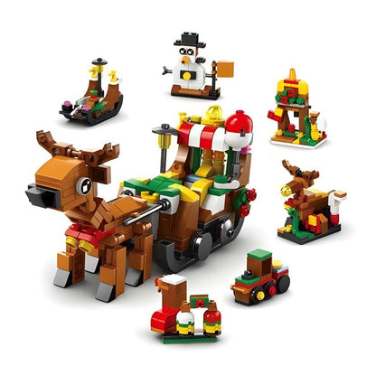 Christmas Sleigh Brick Figures Blind Box  Christmas Brick Figures  Surprise Blind Box  24 Calendar Countdown Gift Box