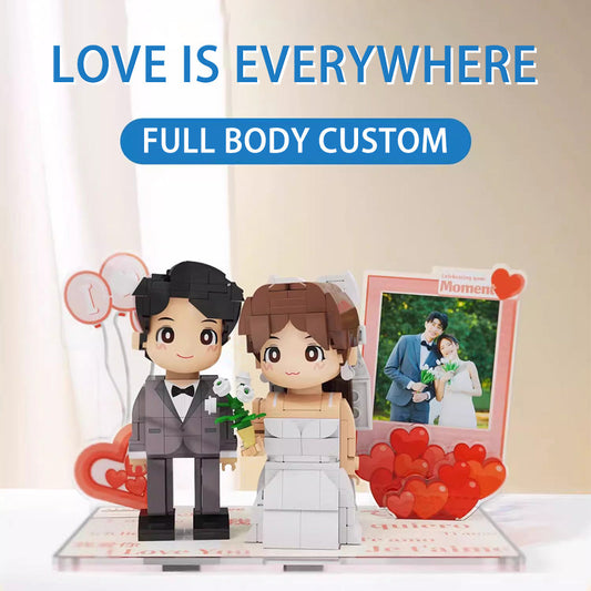 Couple Photo Duddu Brick Figures Gifts Customized photo Duddu Brick Figuress Scene-themed Duddu Brick Figures handmade DIY Gift For Loved Ones