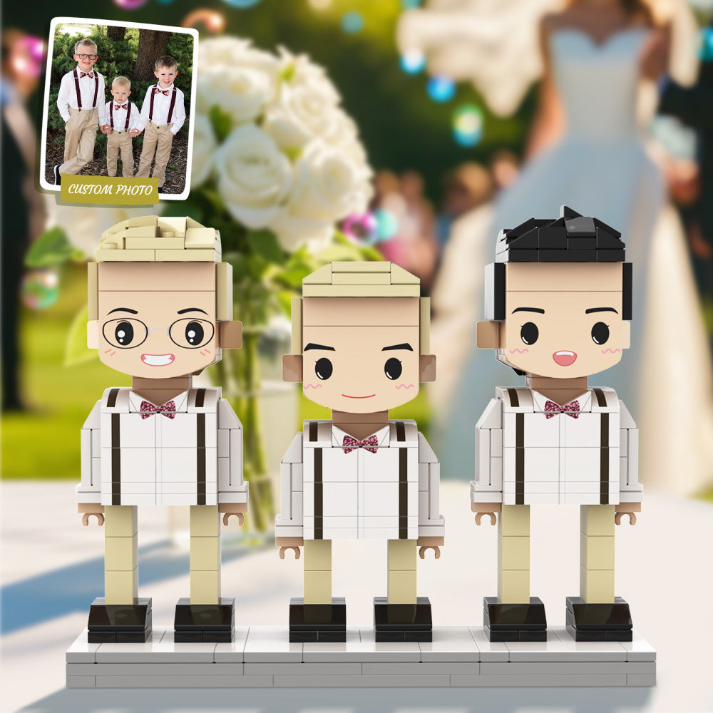 Wedding Souvenir For Flower Kids Full Customized 3 People Full Custom Brick Figures Custom Brick Figures For Wedding Anniversary