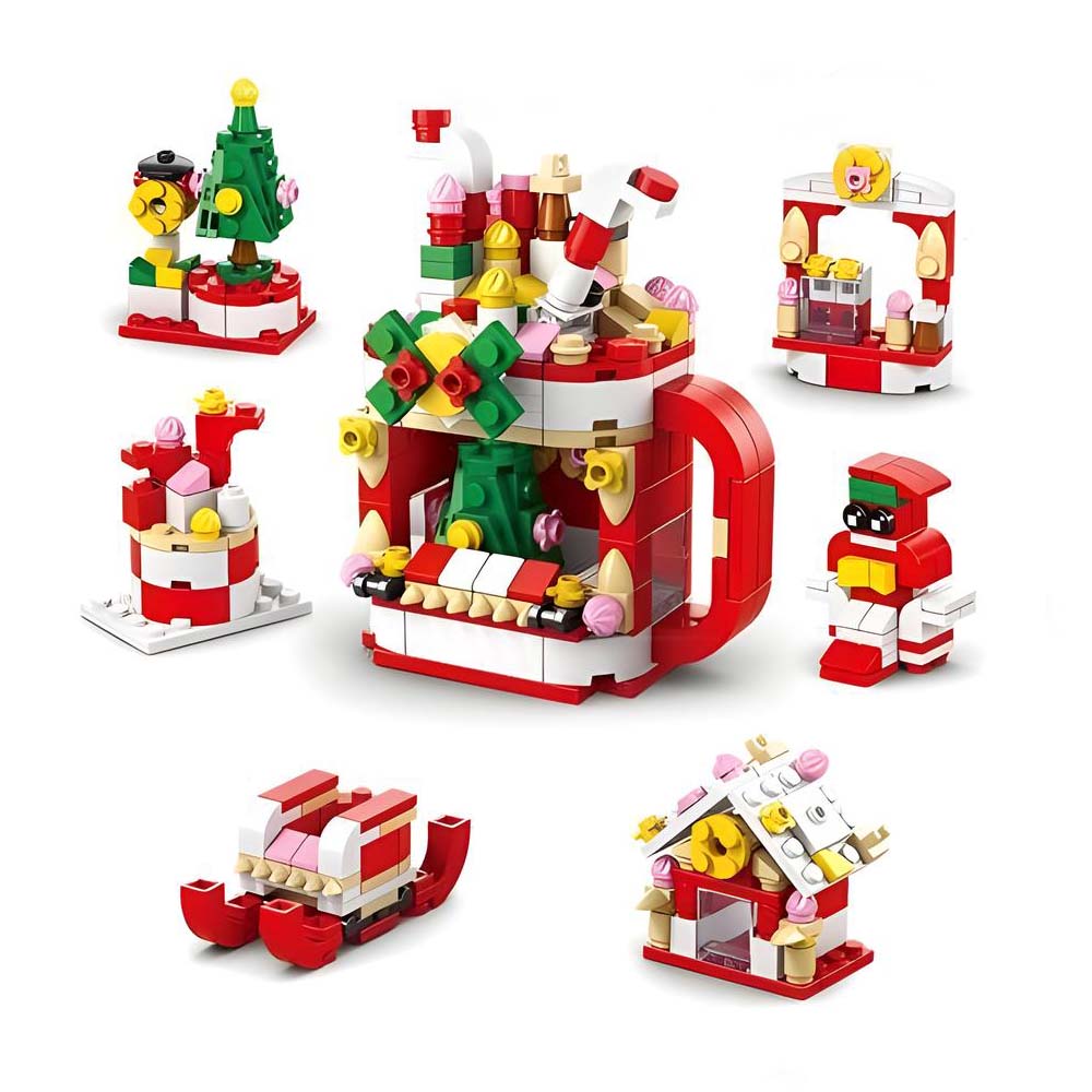 Christmas Sleigh Brick Figures Blind Box  Christmas Brick Figures  Surprise Blind Box  24 Calendar Countdown Gift Box