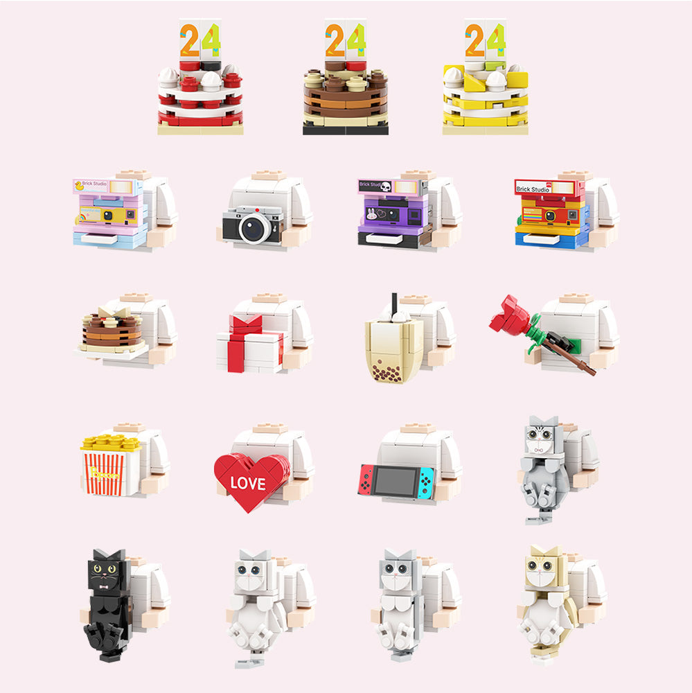 Custom Brirthday Brick Figures Personalized Sitting Brick Figures Small Particle Block Toy