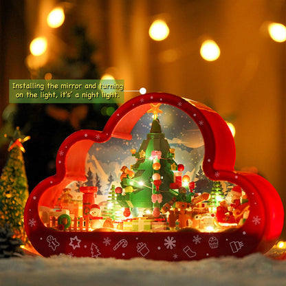 Christmas Gifts For Her Christmas Building Blocks Cloud Mirror Christmas Building Blocks Night Light Christmas Building Blocks Ornaments