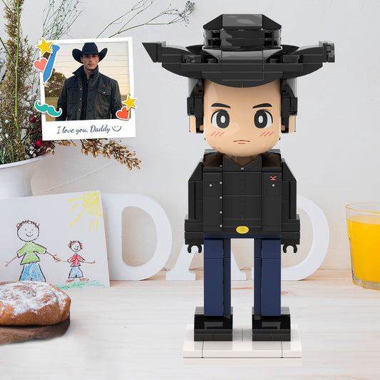 Full Body Duddu Brick Figures Customizable 1 Person Custom Brick Figures Small Particle Block Toy Brick Me Figures For Western Life Style Daddy On Father‘s Day