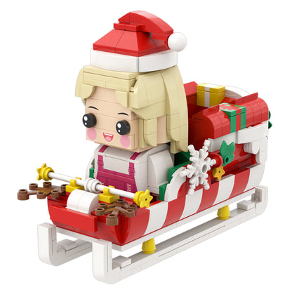 Custom Christmas Brick Figures Pen Holder Personalized Brick Figures and  Pen Holder Custom Brick Figure with Santa's Sleigh