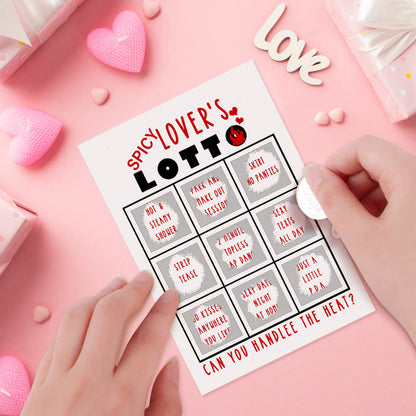 Lover's Lotto Scratch Card Valentine's Day Surprise Funny Scratch off Card