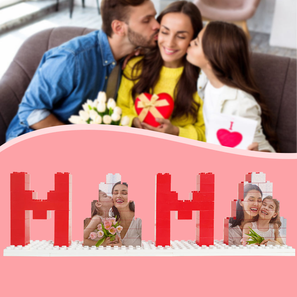 Personalized Mama Photo Building Brick Puzzles Photo Block Mother's Day Gifts