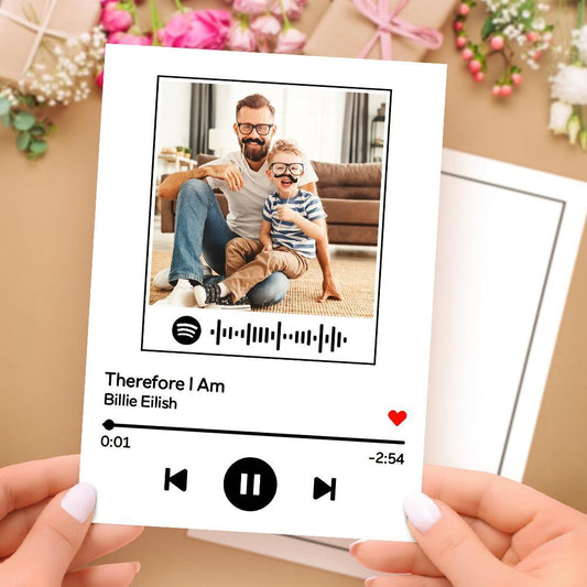 Custom Spotify Code Music Cards With Your Photo Music Cards for Lover