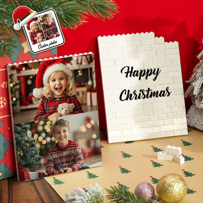 Custom Photo Double-Side Building Block Puzzle Set Personalized Christmas Gift Unique Family Keepsake Fun DIY Memory Blocks