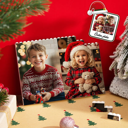 Custom Photo Double-Side Building Block Puzzle Set Personalized Christmas Gift Unique Family Keepsake Fun DIY Memory Blocks