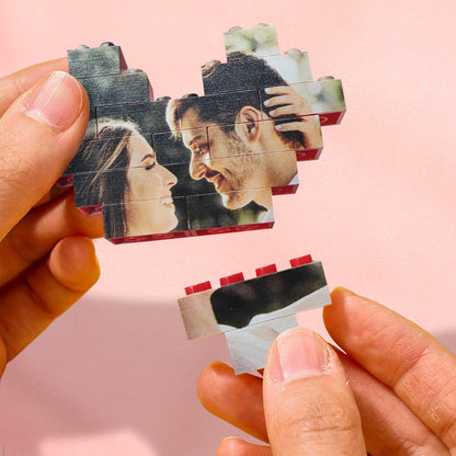 Custom Building Block Puzzle I Love You Photo Brick Puzzles Gifts for Lovers