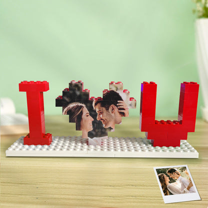 Custom Building Block Puzzle I Love You Photo Brick Puzzles Gifts for Lovers