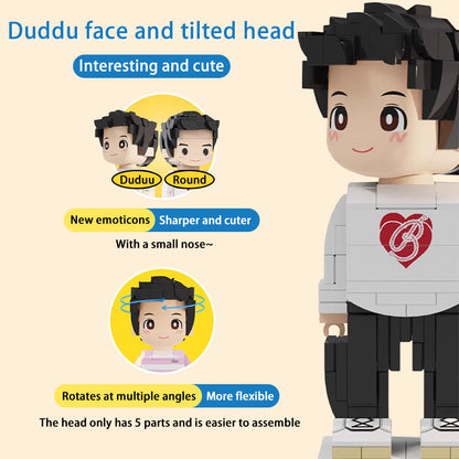 Duddu Brick Figures Surprise Gifts: Special customizations for Valentine's Day: Surprise gifts with Duddu Brick Figures expressing deep affection, handmade DIY gifts with personalized figures