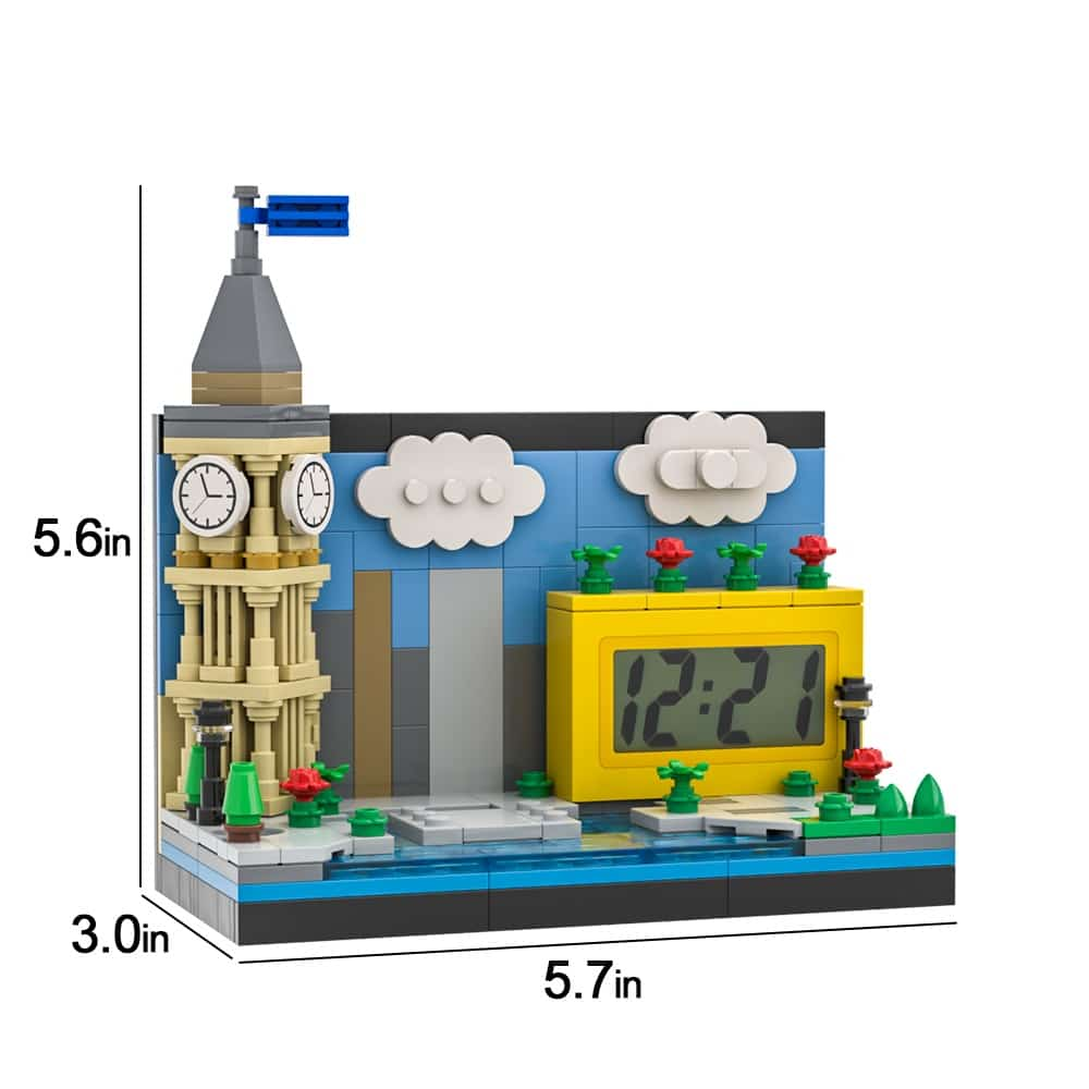 Custom Brick Figures Clock Personalized Brick Mini City & Figures Clock