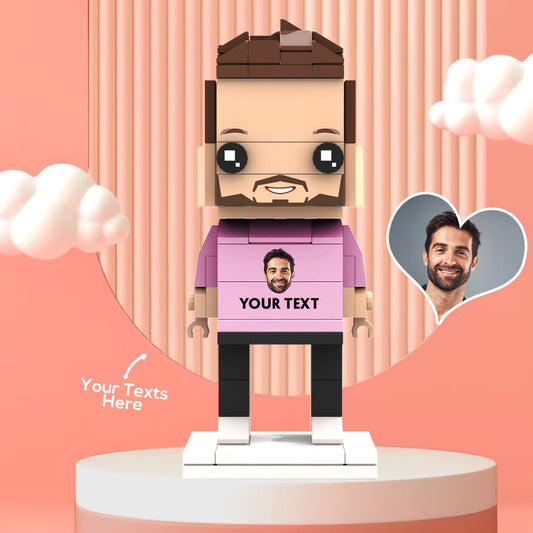 Valentine's Day Gifts Custom Brick Figures Personlized Face & Text Brick Figures