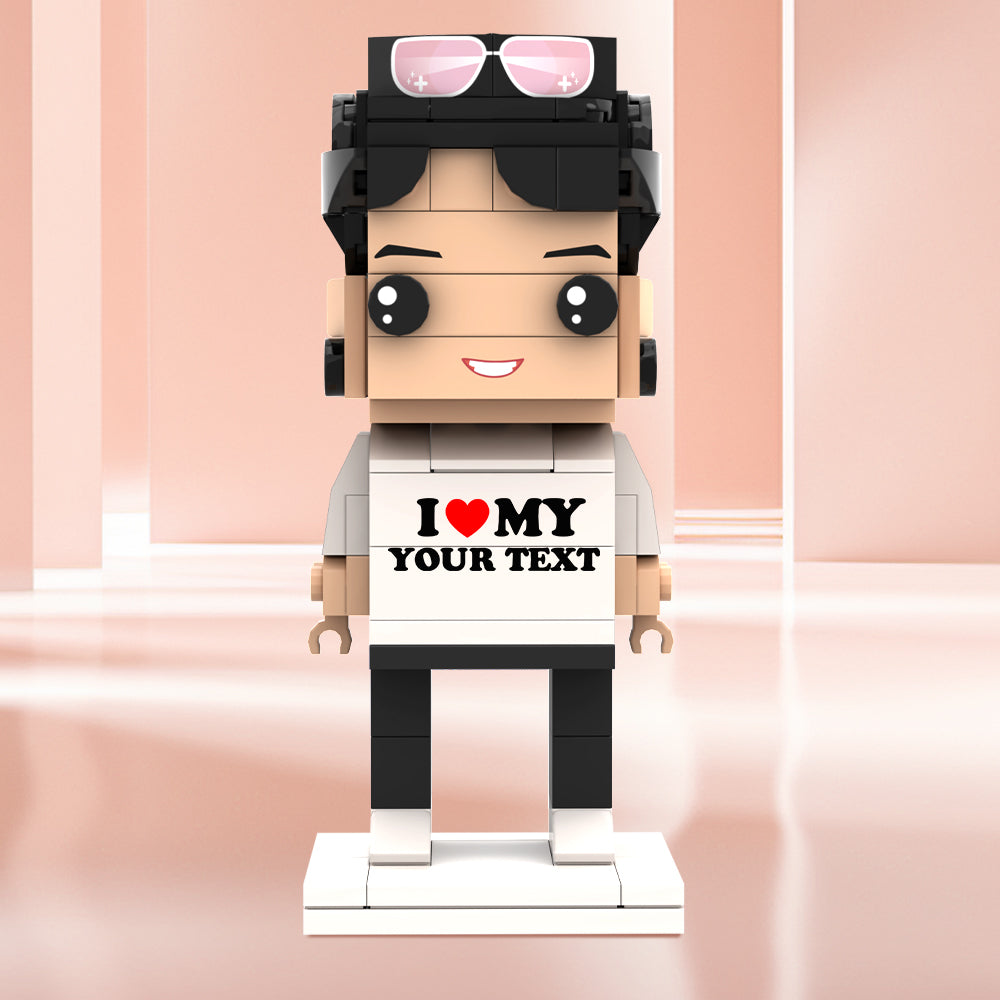 Valentine's Day Gifts Custom Brick Figures Personlized Text Brick Figures I LOVE My XXX Brick Figures