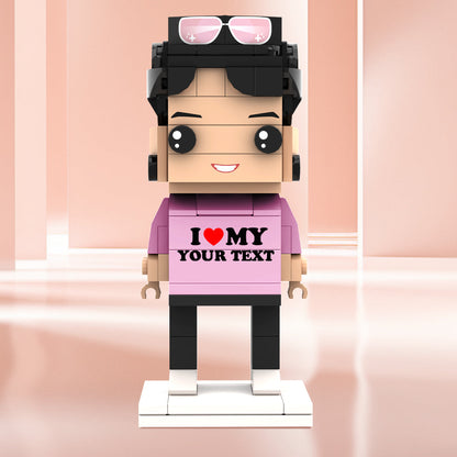 Valentine's Day Gifts Custom Brick Figures Personlized Text Brick Figures I LOVE My XXX Brick Figures