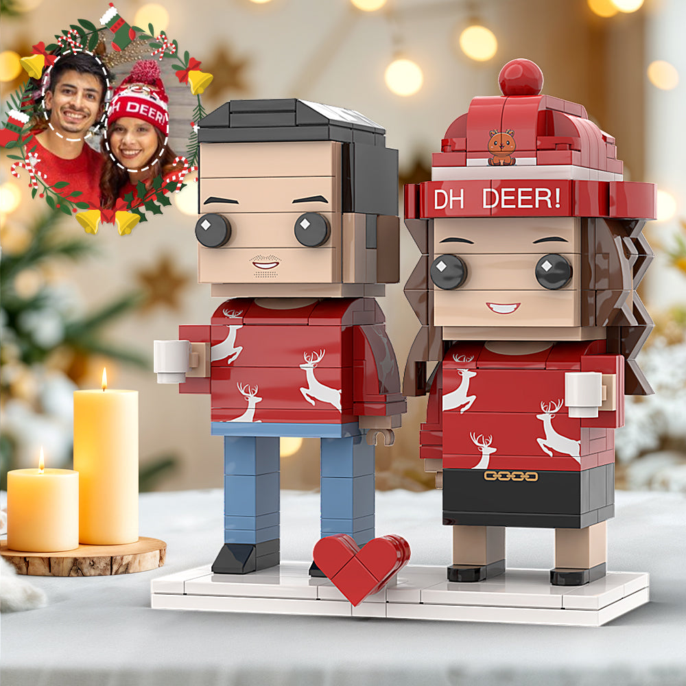 Customizable Head 2 People Interlocking Plastic Toy Couple Christmas Gift For Girlfriend