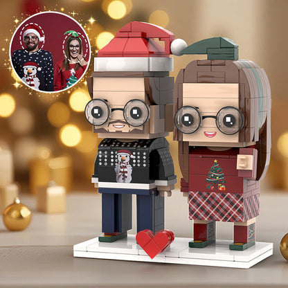 Customizable Head Interlocking Plastic Toy Fun Couple Unique Chritmas Gift To Remember