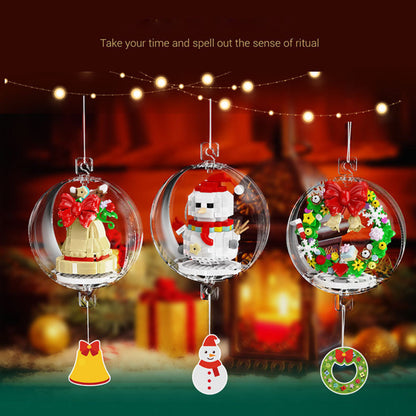 Christmas Building Block Ornament Christmas Block Balls Gift for Kids