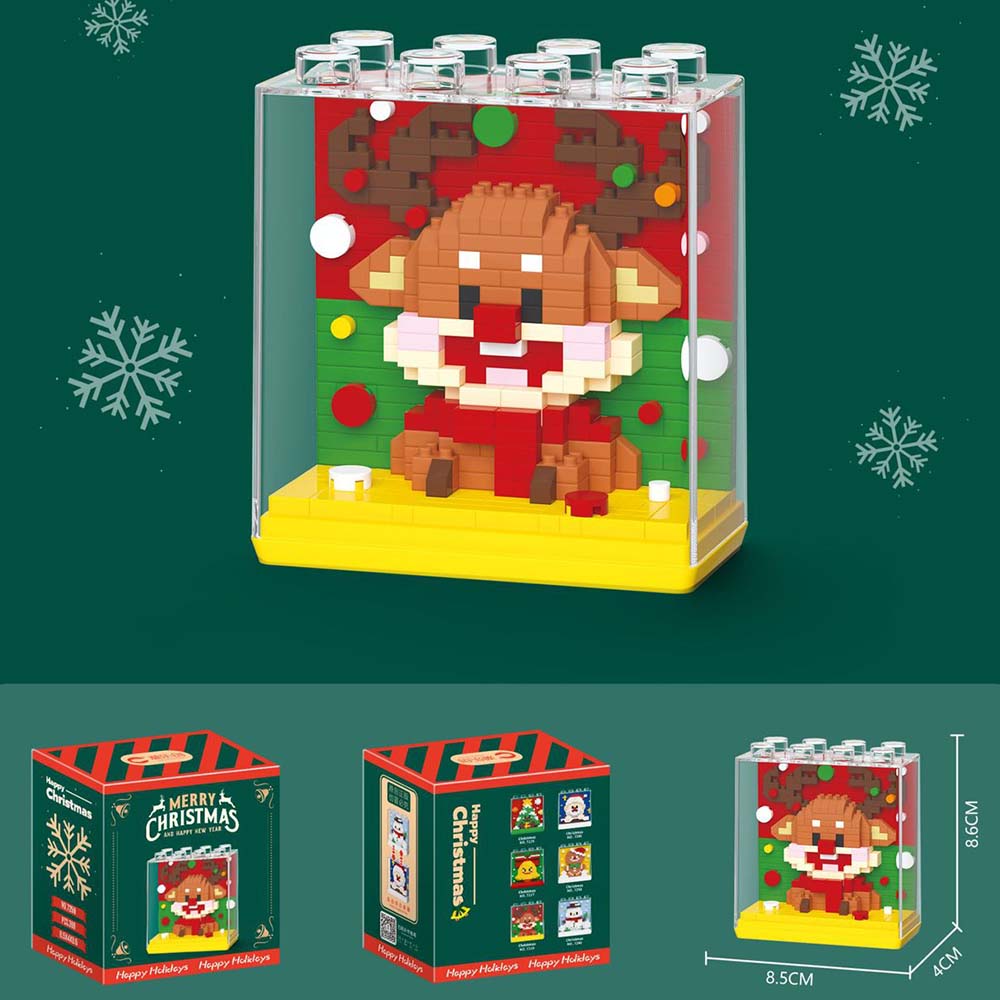 Christmas Themed Square Building Block Set Creative Christmas Gift for Kids or Friends