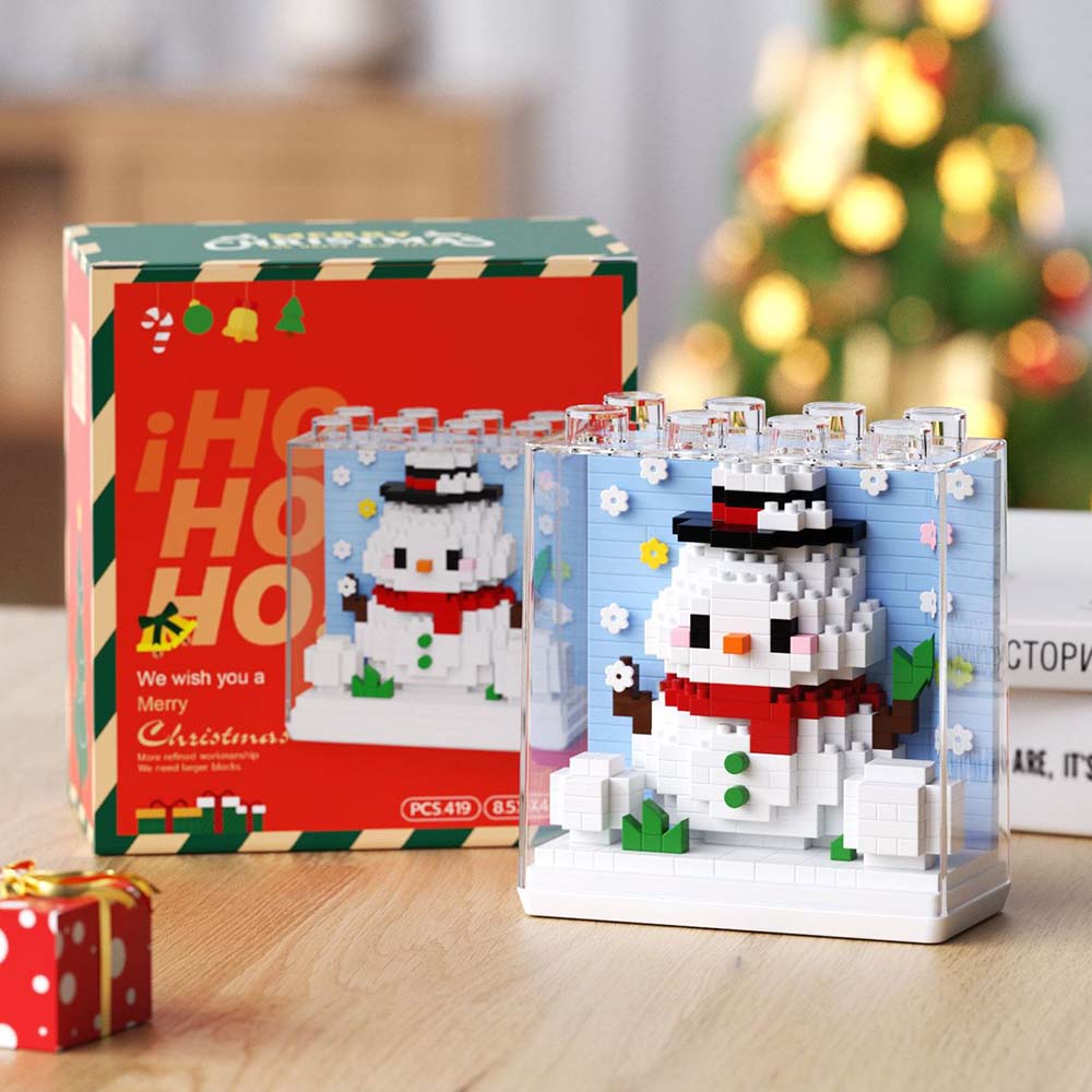 Christmas Themed Square Building Block Set Creative Christmas Gift for Kids or Friends