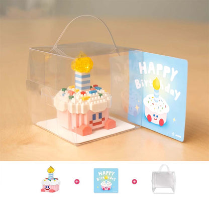 DIY Light-Up Cake Building Blocks Small Bricks Assembly Toy for Boys and Girls Birthday