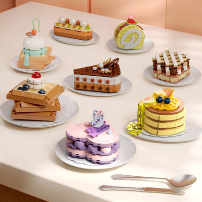 Dessert Cake Themed Building Block Set Creative DIY Assembling Toy Gift for Kids or Friends