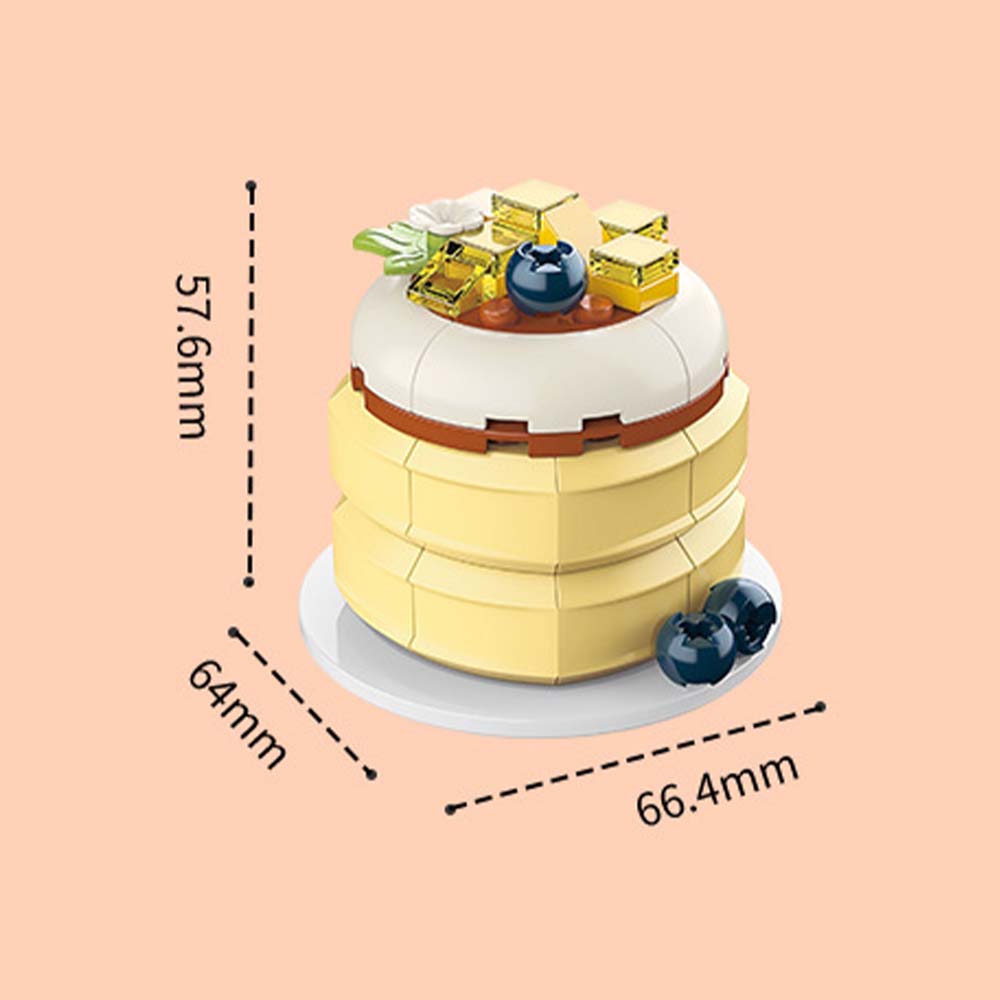 Dessert Cake Themed Building Block Set Creative DIY Assembling Toy Gift for Kids or Friends