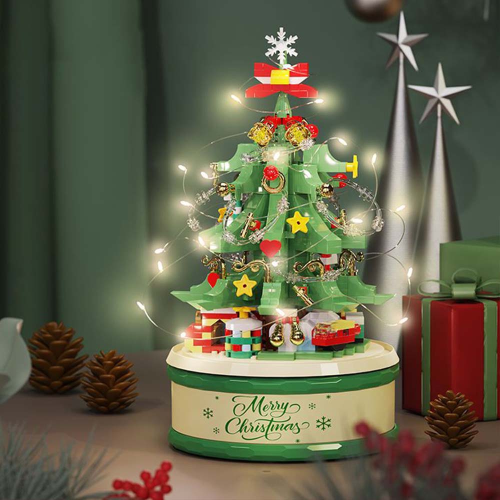 Christmas Tree Themed Building Block Set Creative DIY Christmas Gift for Kids or Friends