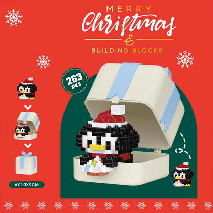 Christmas Cute Characters Box Themed Building Block Box Set Creative Christmas Gift for Kids or Friends