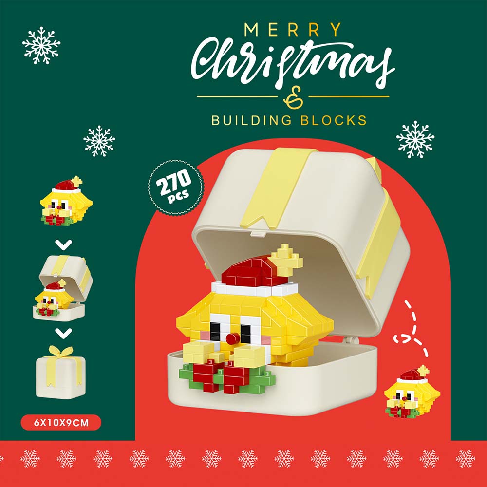 Christmas Cute Characters Box Themed Building Block Box Set Creative Christmas Gift for Kids or Friends