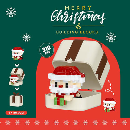 Christmas Cute Characters Box Themed Building Block Box Set Creative Christmas Gift for Kids or Friends