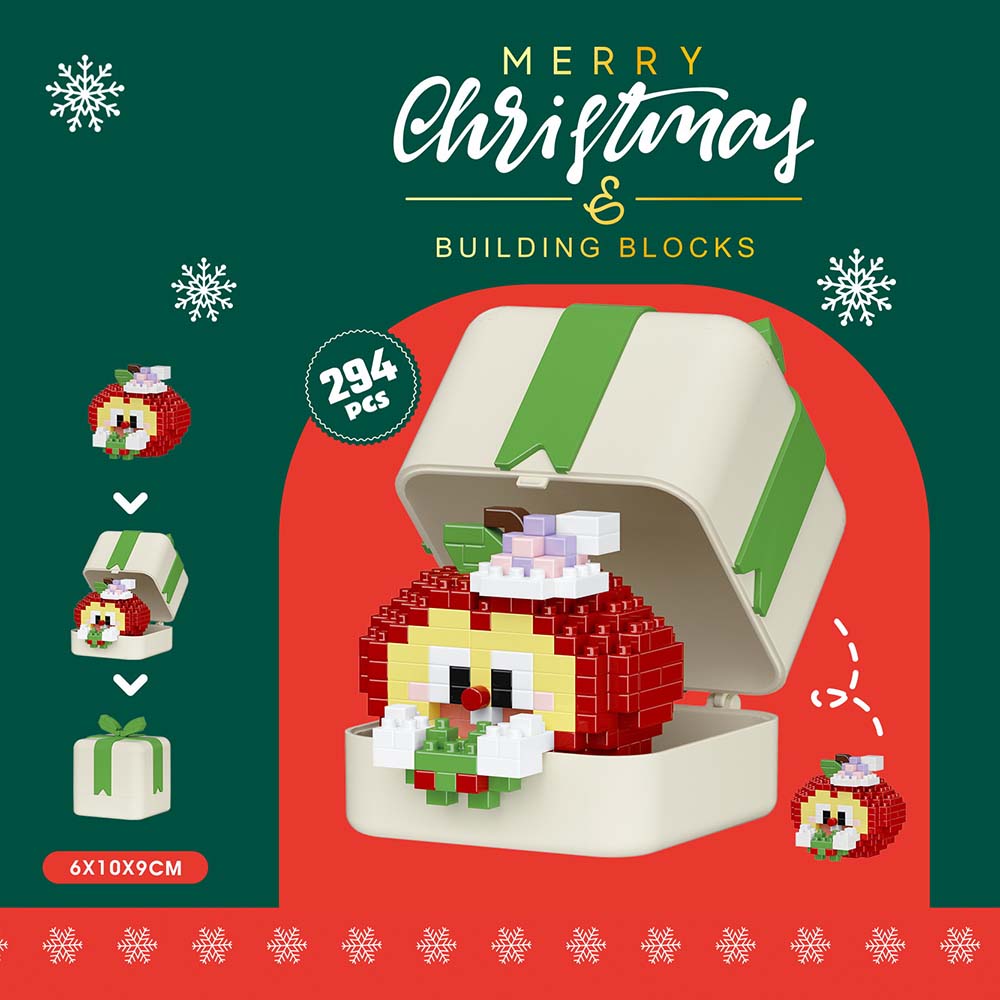 Christmas Cute Characters Box Themed Building Block Box Set Creative Christmas Gift for Kids or Friends