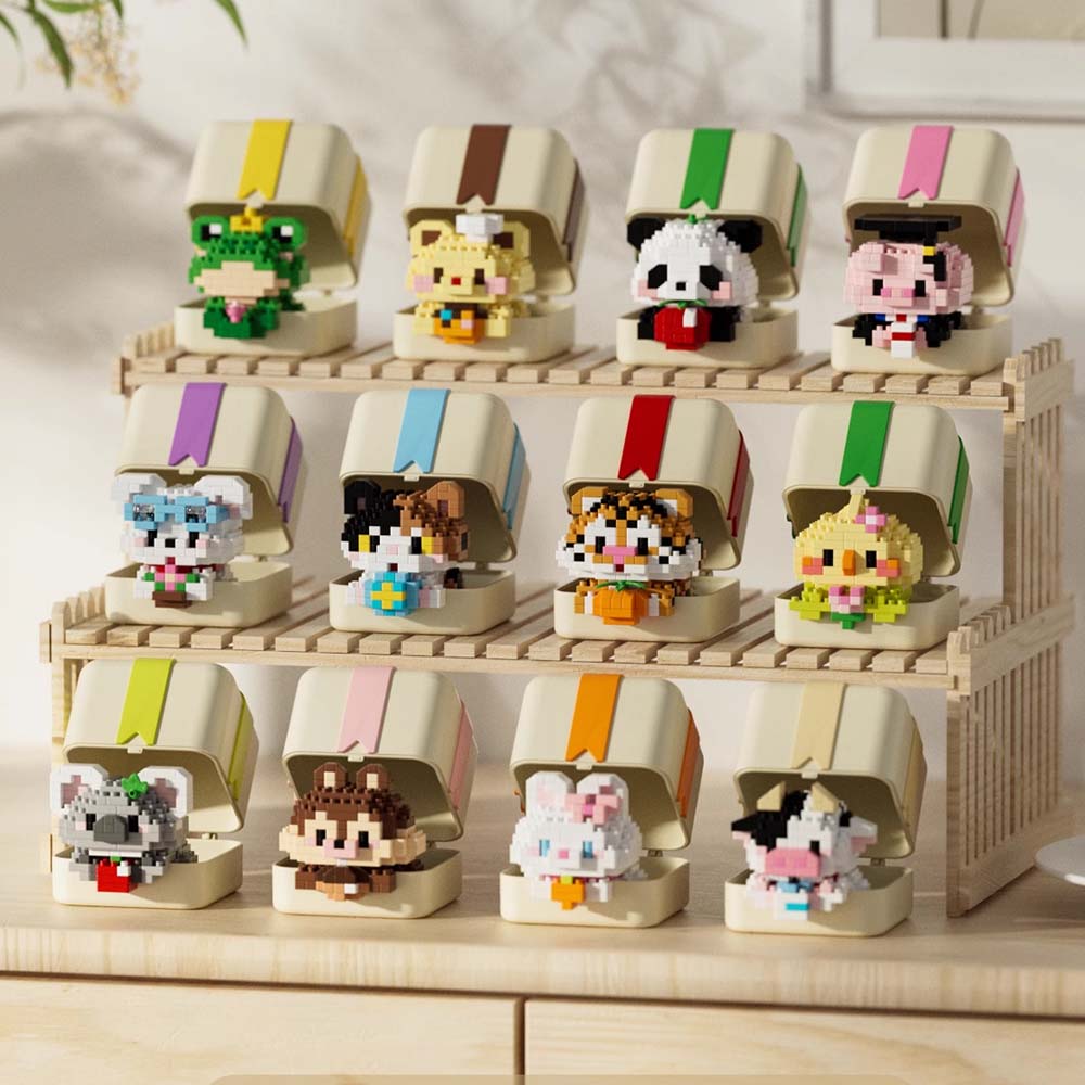 Custom Animals Characters Box Themed DIY Building Block Box Set Creative Gift for Kids or Friends