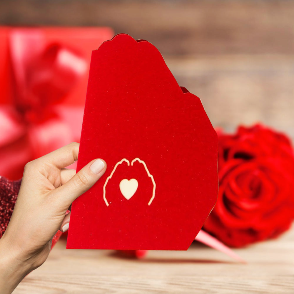 Valentine's Day Hold It In The Palm of Your Hand 3D Pop Up Greeting Card