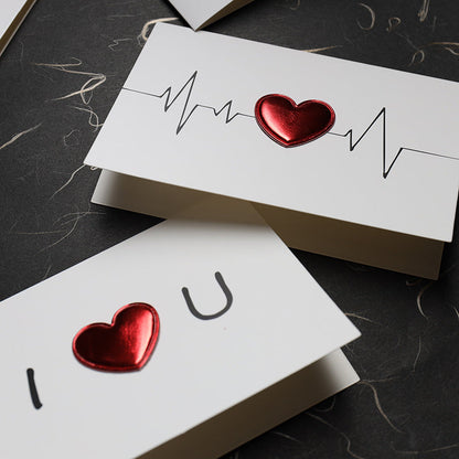 Love Greeting Card Three-dimensional Heartbeat Creative Card