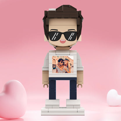 Valentine's Day Gifts Custom Brick Figures Personlized Photo on Brick Figures