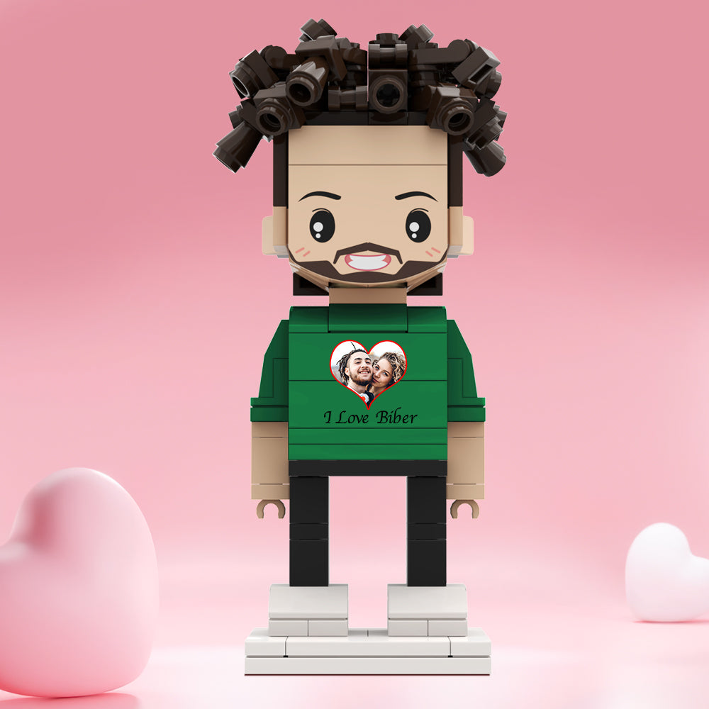 Valentine's Day Gifts Custom Brick Figures Personlized Photo & Text Brick Figures I LOVE XXX