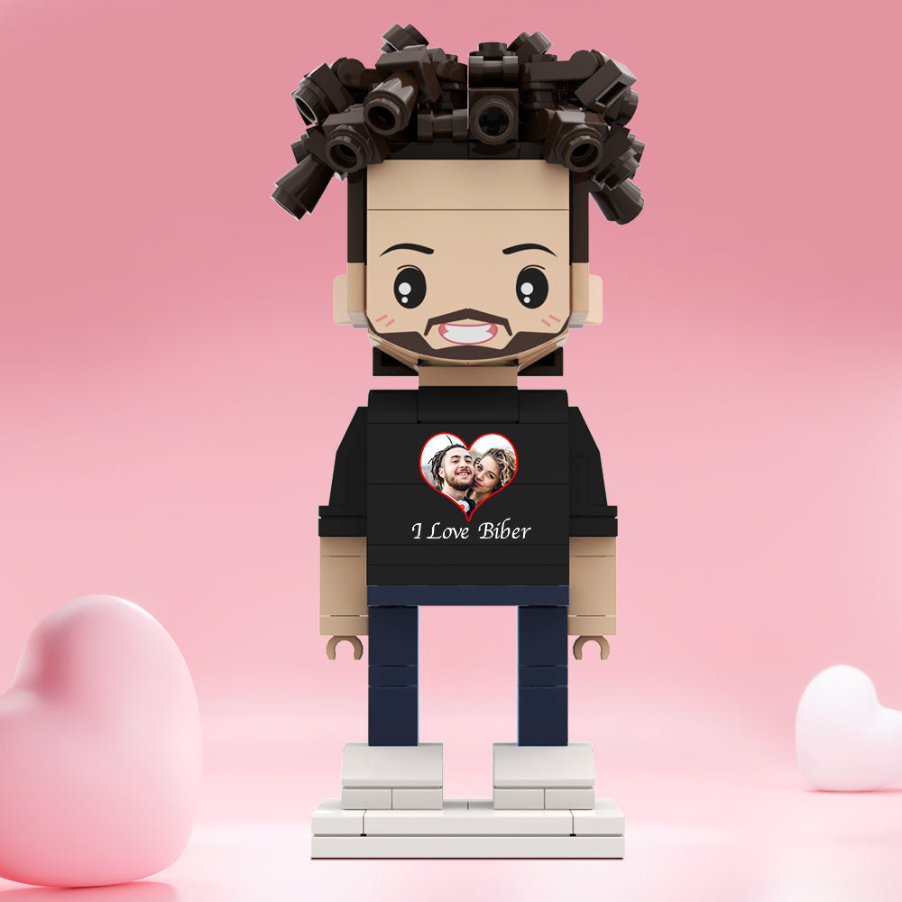 Valentine's Day Gifts Custom Brick Figures Personlized Photo & Text Brick Figures I LOVE XXX