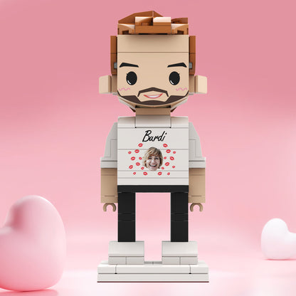 Valentine's Day Gifts Custom Brick Figures Personlized Face & Name Brick Figures