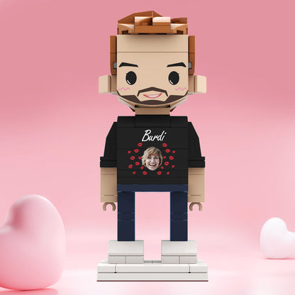 Valentine's Day Gifts Custom Brick Figures Personlized Face & Name Brick Figures