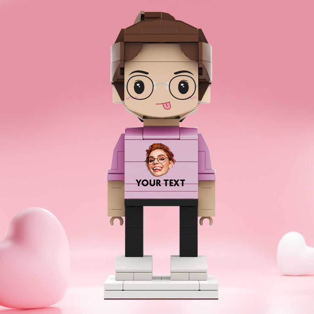 Valentine's Day Gifts Custom Brick Figures Personlized Face & Text Brick Figures