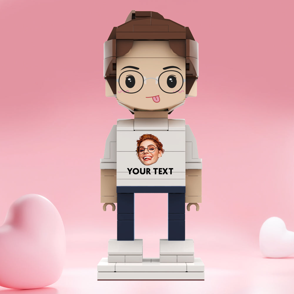 Valentine's Day Gifts Custom Brick Figures Personlized Face & Text Brick Figures