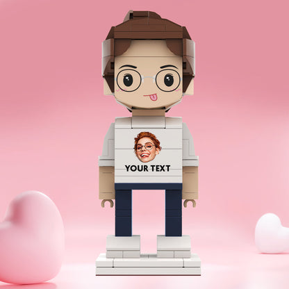 Valentine's Day Gifts Custom Brick Figures Personlized Face & Text Brick Figures