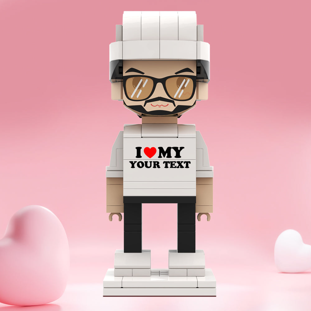 Valentine's Day Gifts Custom Brick Figures Personlized Text Brick Figures I LOVE My XXX Brick Figures