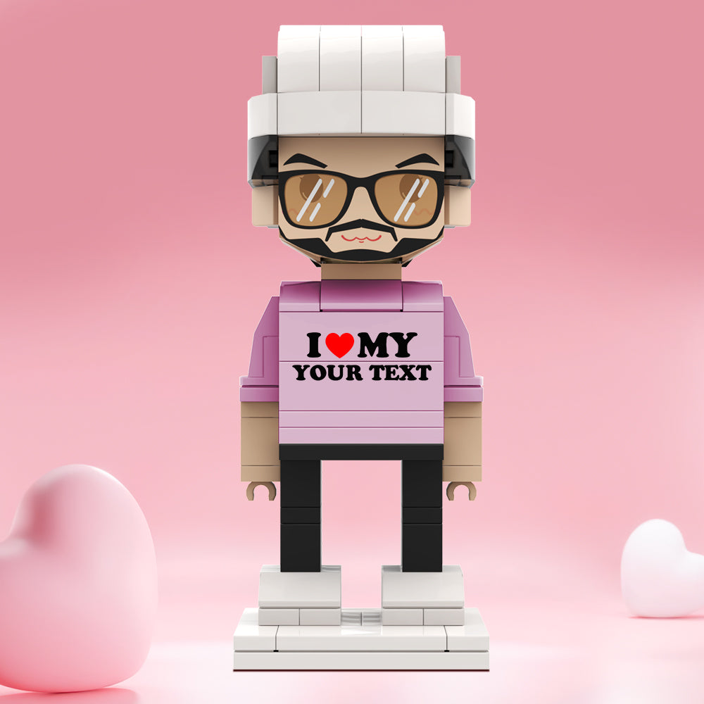 Valentine's Day Gifts Custom Brick Figures Personlized Text Brick Figures I LOVE My XXX Brick Figures